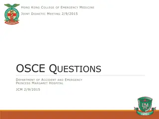 Emergency Medicine Didactic Meeting - OSCE Questions and Cases