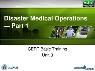 Disaster Medical Operations Part 1: CERT Training for Life-Threatening Conditions