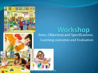 Educational Aims, Objectives, and Specifications Explained