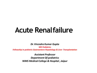 Acute Renal Failure in Pediatrics