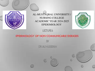 The Epidemiology of Non-Communicable Diseases and Their Impact on Global Health