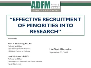 Effective Recruitment of Minorities into Research for Improved Representation and Validity
