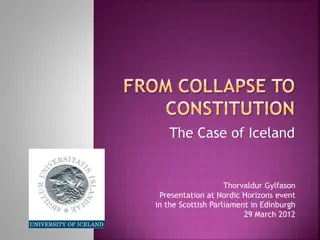 Iceland's Path from Economic Collapse to Constitution: Thorvaldur Gylfason Presentation