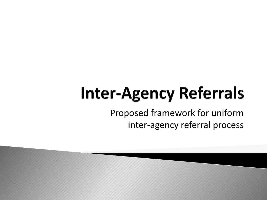 Guide to Effective Inter-Agency Referral Process