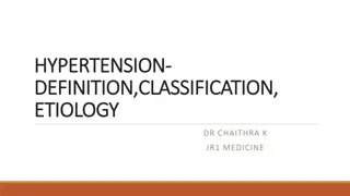 Managing Hypertension: Definition, Classification, and Etiology