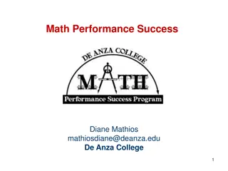 De Anza College Math Performance Success Program