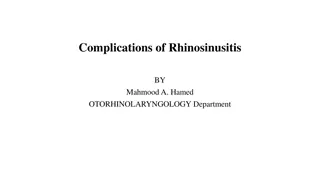 Complications of Rhinosinusitis: Symptoms, Spread, and Classification