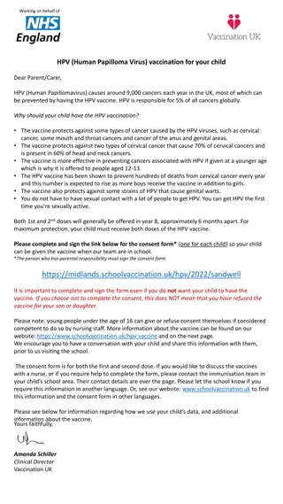 HPV Vaccination Importance and Consent Process for Children