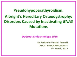 Pseudohypoparathyroidism and PHP Clinical Features
