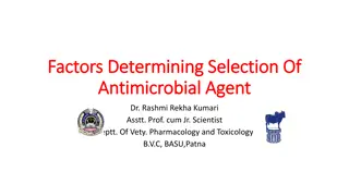 Factors Influencing Antimicrobial Agent Selection