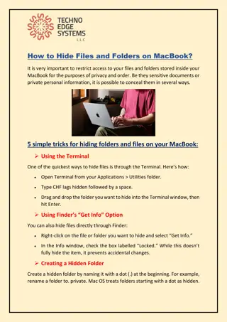 How to Hide Files and Folders on MacBook?