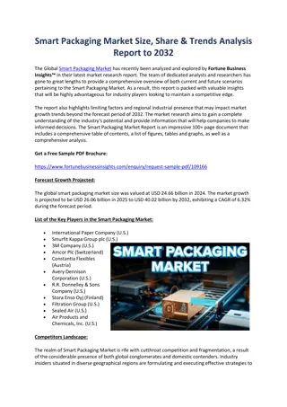 Smart Packaging Market Size, Share & Trends Analysis Report to 2032