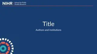 Authors and Institutions in Research Publication