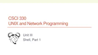 UNIX Shell Families and Basics