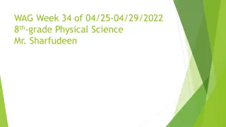 8th Grade Physical Science Week 34 Learning Targets and Activities