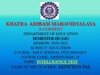 Intelligence Tests: Understanding Mental Abilities