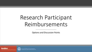Participant Reimbursements Options and Discussion Points