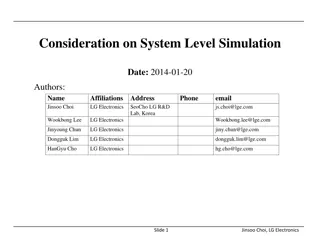 System-Level Simulation Considerations for HEW Technologies