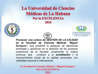 Cultura de Gestión de Calidad en la Facultad de Ciencias Médicas Miguel Enríquez