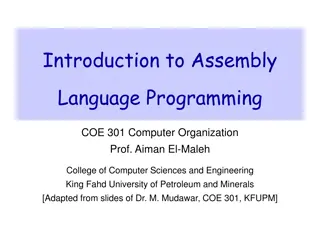 Introduction to MIPS Instruction Set Architecture in Assembly Language Programming