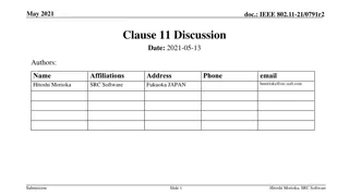 IEEE 802.11-21/0791r2 Clause 11 Discussion