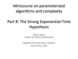 Parameterized Algorithms: Strong Exponential-Time Hypothesis