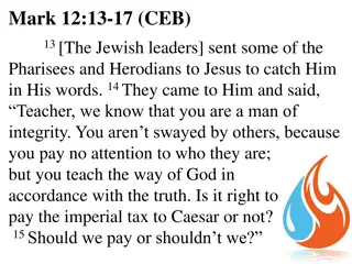 Insights from Mark 12:13-17 and Genesis 1:26-28