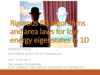 Rigorous RG Algorithms for Low-Energy Eigenstates in 1D Systems