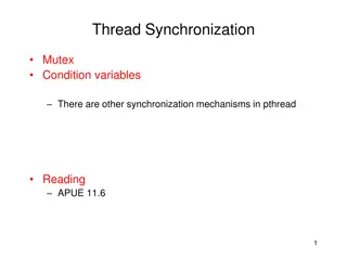 Thread Synchronization Mechanisms in pthread Programs