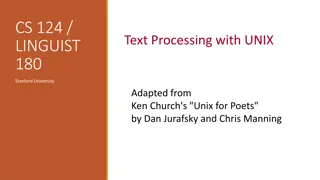 Text Processing with UNIX at Stanford University