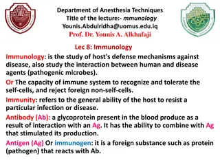 Immunology - Host Defense Mechanisms and Immune System Function