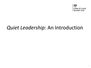 Quiet Leadership and Introverted Leadership Styles