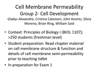Cell Membrane Permeability and Selective Transport