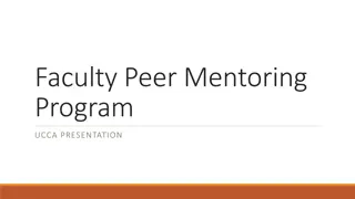 Faculty Peer Mentoring Program in Higher Education - Overview and Objectives