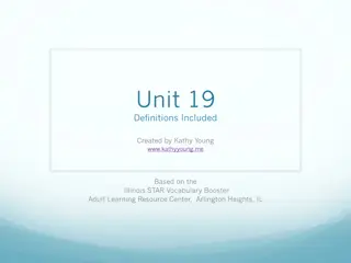 Vocabulary Booster Definitions and Synonyms Collection