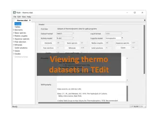 Exploring Thermo Datasets in TEdit Interface