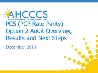 AHCCCS Primary Care Services Program Audit Overview 2014