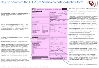 Complete PICANet Admission Data Collection Form Guidance