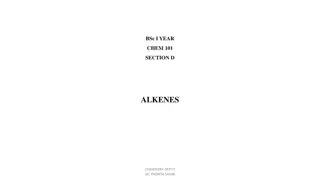 Introduction to Alkenes in Chemistry