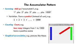 Accumulator Pattern for Computing Sums and Counts