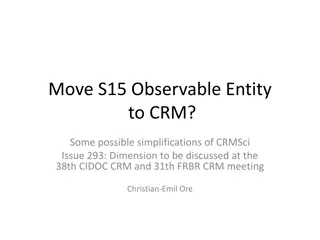 New Observable Entity CRM Simplification and Adjustment Alternatives