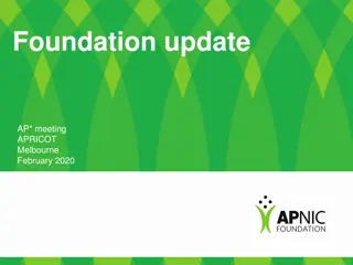 Foundation Update and Project Highlights