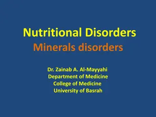 Minerals and Iron Deficiency in Human Nutrition