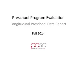 Preschool Program Evaluation Longitudinal Data Report Fall 2014