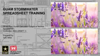 Guam Stormwater Spreadsheet Training: TR-55 Peak Runoff Calculation
