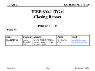 IEEE 802.11-16/1034r1 Closing Report July 2016