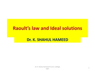Raoult's Law and Ideal Solutions in Chemistry