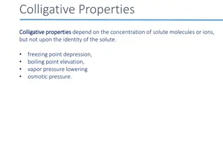 Colligative Properties and Raoult's Law in Solutions