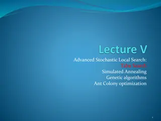 Advanced Stochastic Local Search: Tabu Search and Optimization Techniques