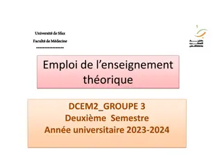 Medical Education Schedule for DCEM2 Group 3 - University of Sfax